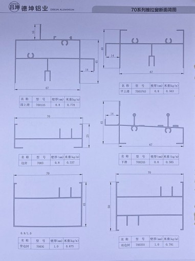 70系列推拉窗